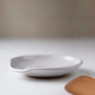 Pottery Spoon Rest, White - La Cuisine