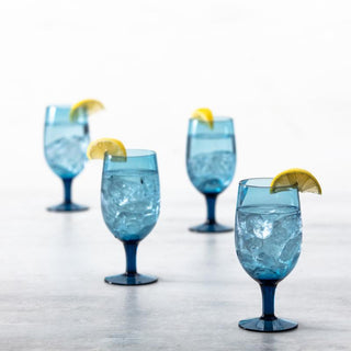 Gala Cornflower Blue Water Goblet, Set/4