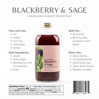 Blackberry & Sage Cocktail Mixer and Mocktail Mixer, 16 fl oz - La Cuisine