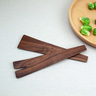 10’’ Walnut Wood Salad Servers Set - La Cuisine