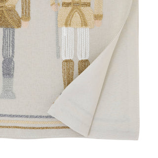 Nutcracker Holiday Linen Blend Table Runner: Natural / 16"x70"