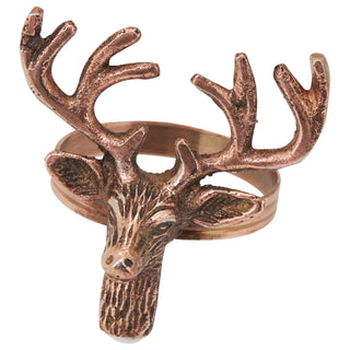 Reindeer Design Napkin Ring: Gold