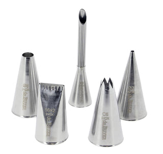 Stainless Steel Decorating Tips, Set of 5 - La Cuisine