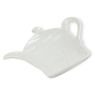 Teapot Teabag Plate-White-5"W - La Cuisine