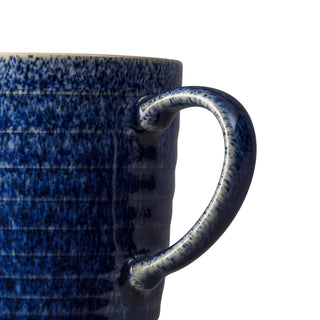 Studio Blue Cobalt and Pebble Ridged Coffee Mug - La Cuisine