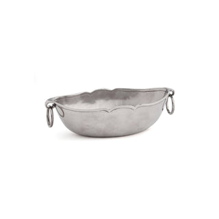 Peltro Oval Bowl with Rings - La Cuisine