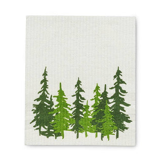 S/2 Evergreen Forest Dishcloths-6.5x8"L - La Cuisine