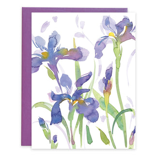 Blank Note Card - Iris Field - La Cuisine
