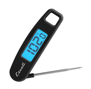Compact Folding Digital Thermometer, Black - La Cuisine
