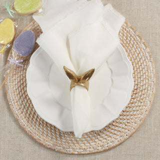 Bunny Ears Napkin Ring White