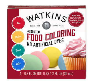 Assorted Food Coloring Pkg/4