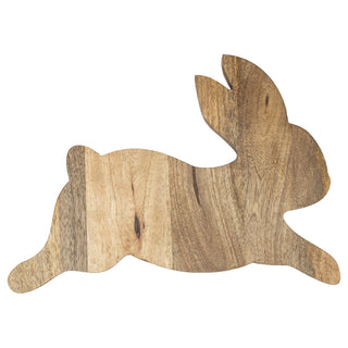14" Long Bunny Mango Wood Cutting Board Easter - La Cuisine