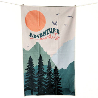 Adventure - Dual Sided Hand Towel-Microfiber Kitchen Towel - La Cuisine