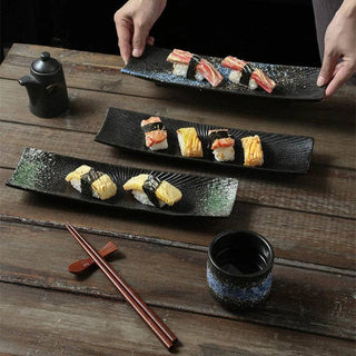 Minimalist Sushi Plates: Blue