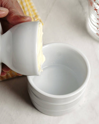 Stoneware Butter Pot - White - La Cuisine