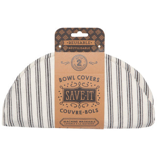 Ticking Stripe Bowl Covers, Set/2 - La Cuisine