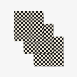 Checkered Luxe Washcloth- Set/3 - La Cuisine