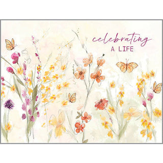 Sympathy Card - Flower Field/Butterflies - La Cuisine