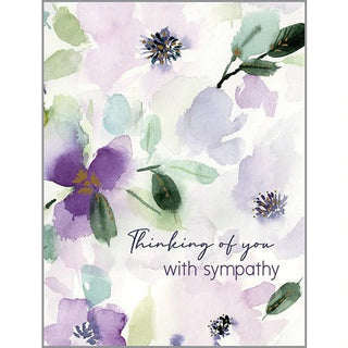 Sympathy Card, Purple Floral - La Cuisine