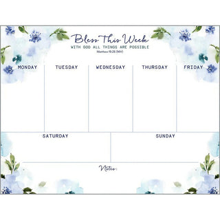 Weekly Planner, Calming Flowers - La Cuisine
