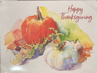 Thanksgiving Cards - Orange/White Pumpkins Pack/10 - La Cuisine