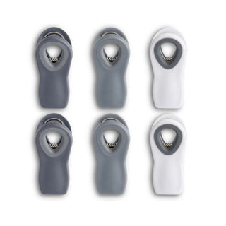 Magnetic Kitchen Clips, Set of 6/white & gray - La Cuisine