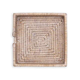 Rattan Luncheon Napkin Holder, White Natural - La Cuisine