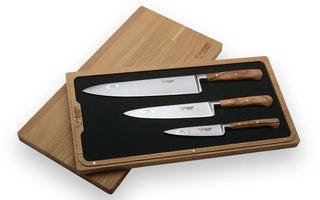 Walnut Wood Kitchen Knives, Set/3 - La Cuisine