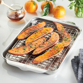 OvenBond Tri-ply Medium Sheet Pan w/Rack, Set/2 - La Cuisine