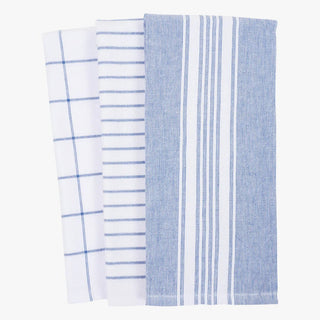 Monaco Dual Purpose Terry Towel, Set/3 Dutch Blue - La Cuisine