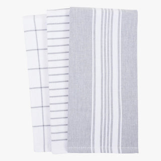 Monaco Dual Purpose Terry Towel, Set/3 Frost Gray - La Cuisine