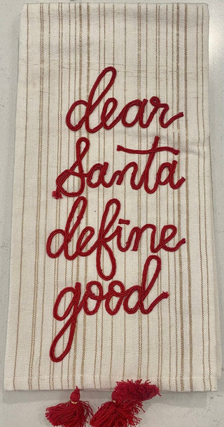 Dear Santa Embroidered Dual-Purpose Towel - La Cuisine