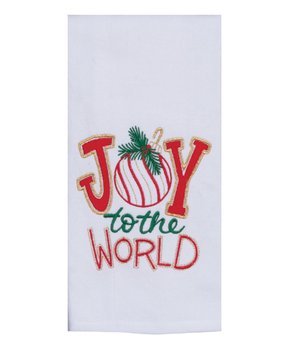 Joy to the World Embroidered Dual-Purpose Towel - La Cuisine