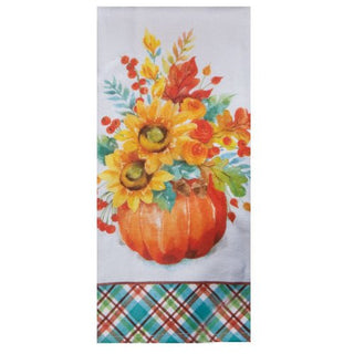 KD Pumpkin Floral Terry Towel - La Cuisine