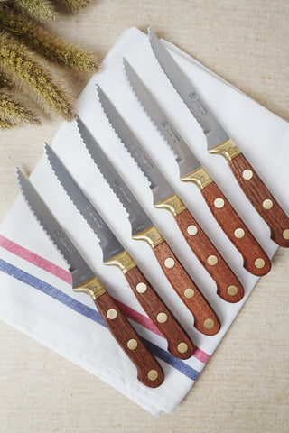 Laiton Knives in Wood Set 6 Acrylic Lid - La Cuisine