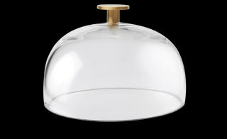 Glass Dome 6.5" w/ Gold Round Handle - La Cuisine