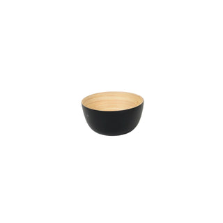 Shallow Matte Bamboo Bowl in "Black", Mini - La Cuisine