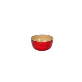 Shallow Bamboo Bowl in "Red", Mini - La Cuisine