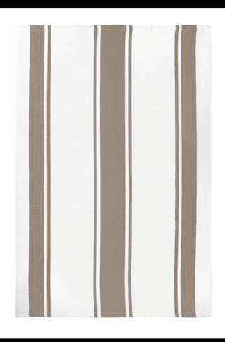 Modern Terry Stripe Towel - Khaki - La Cuisine