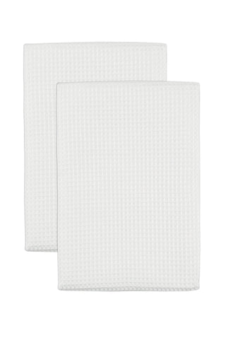 Waffle Microfiber Towel - White - set/2 - La Cuisine