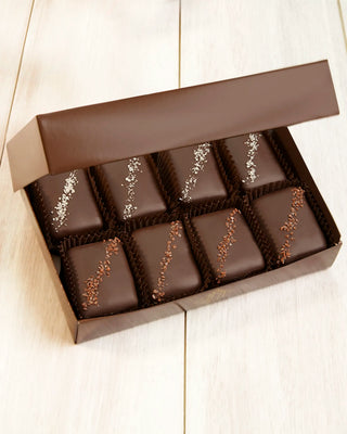 Truffle Fudge Bites - Chocolate & Caramel and Dark with Sea Salt (8PC)