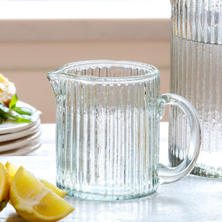 Ribbed Glass Pitcher, Small - La Cuisine