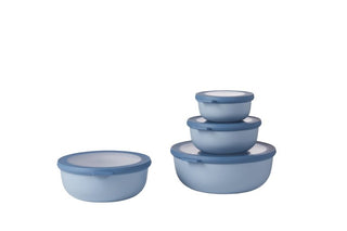Mepal Multi-Bowl Set 4PC/SET (Shallow) Nordic-Blue - La Cuisine