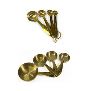 Gold Measuring Spoons, set of 4 - La Cuisine