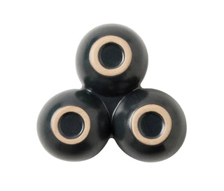 Desmond Glaze Triple Nut Dish - Black - La Cuisine
