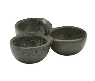 Desmond Glaze Triple Nut Dish - Gray Salt - La Cuisine