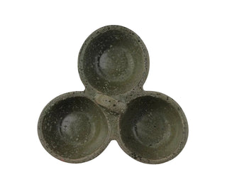 Desmond Glaze Triple Nut Dish - Gray Salt - La Cuisine