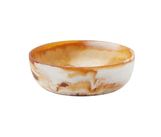 Hugo Amber Swirled Serving Bowl Set/2 - Small - La Cuisine