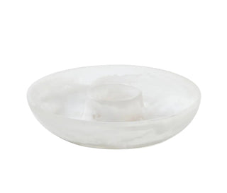 Hugo White Swirled Chip And Dip Bowl - La Cuisine