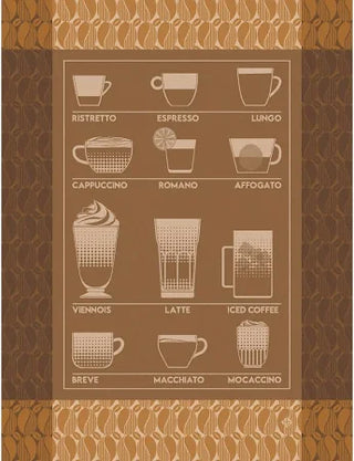 Barista Tea Towel Brown - La Cuisine